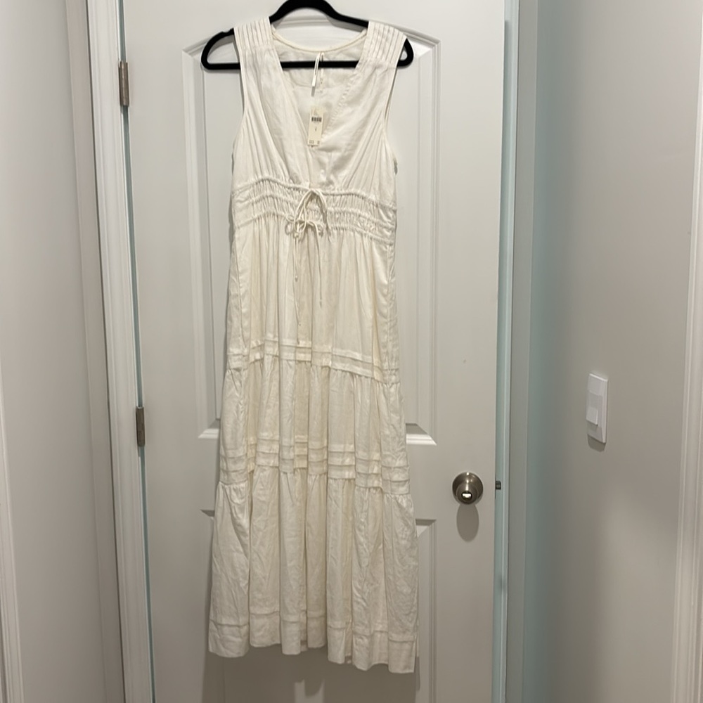 Anthropologie White Summer Maxi Dress